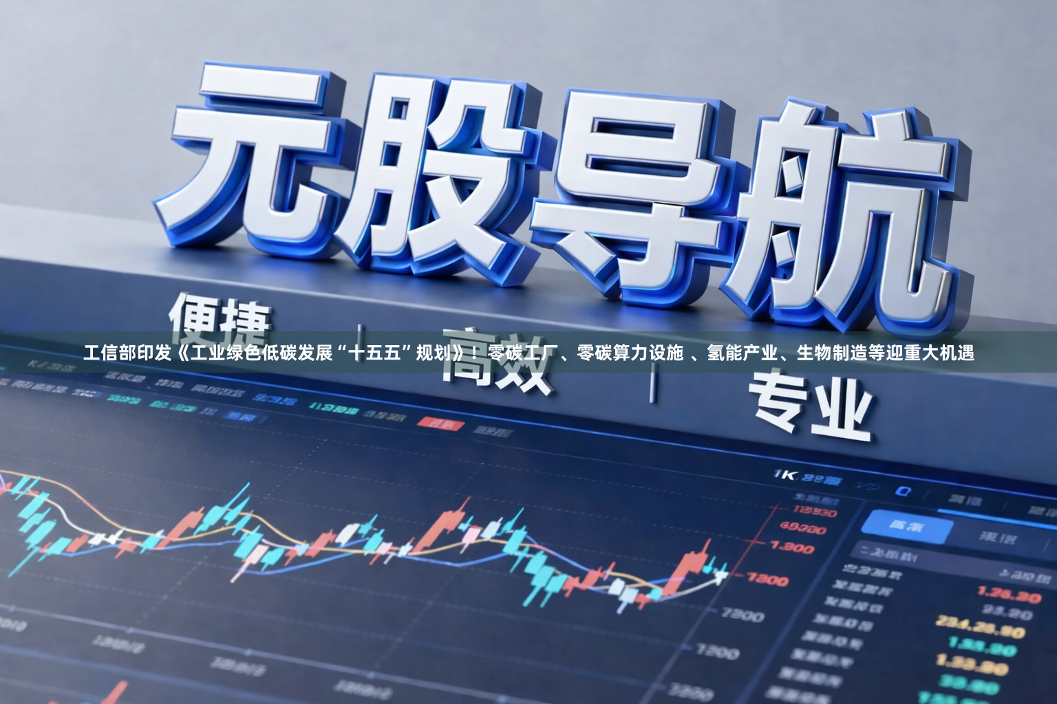 工信部印发《工业绿色低碳发展“十五五”规划》！零碳工厂、零碳算力设施 、氢能产业、生物制造等迎重大机遇